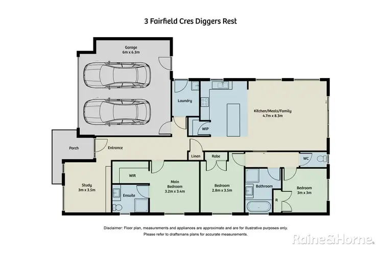 Floorplan of Homely house listing, 3 Fairfield Crescent, Diggers Rest VIC 3427