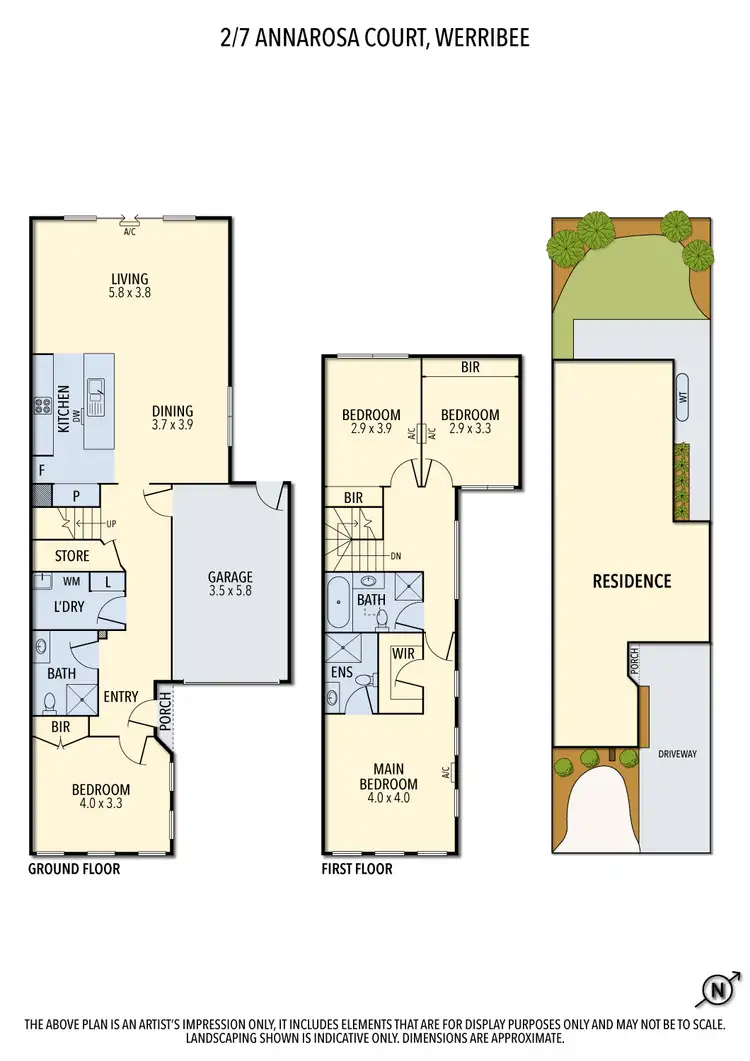 Floorplan of Homely unit listing, 2/7 Annarosa Court, Werribee VIC 3030