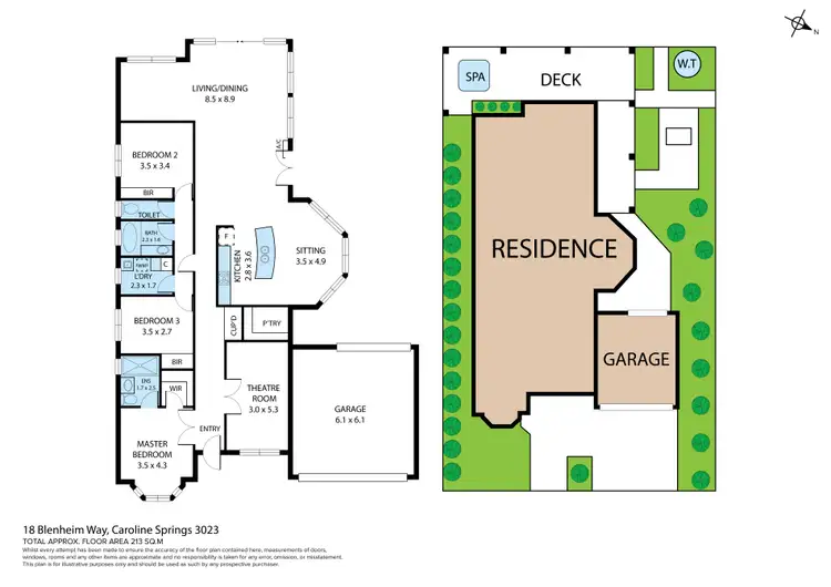Floorplan of Homely house listing, 18 Blenheim Way, Caroline Springs VIC 3023