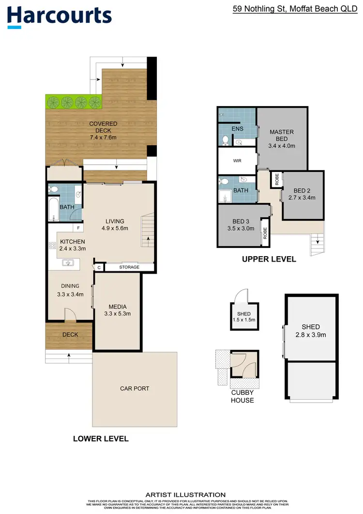 Floorplan of Homely house listing, 59 Nothling Street, Moffat Beach QLD 4551
