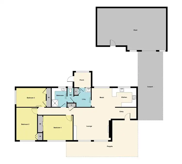 Floorplan of Homely house listing, 1 Spalding Street, Ararat VIC 3377