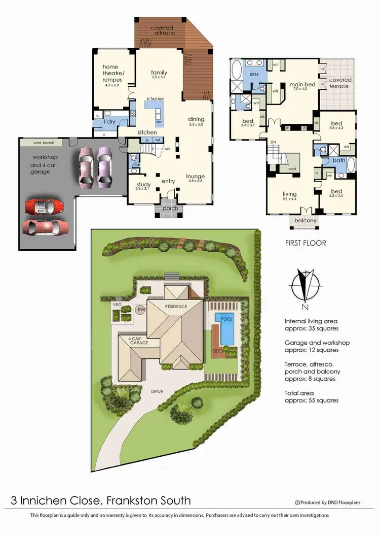 Floorplan of Homely house listing, 3 Innichen Close, Frankston South VIC 3199