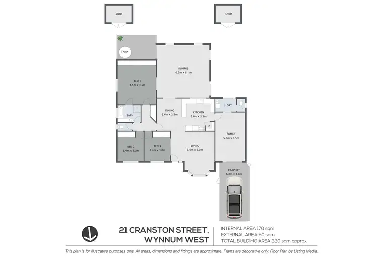 Floorplan of Homely house listing, 21 Cranston Street, Wynnum West QLD 4178