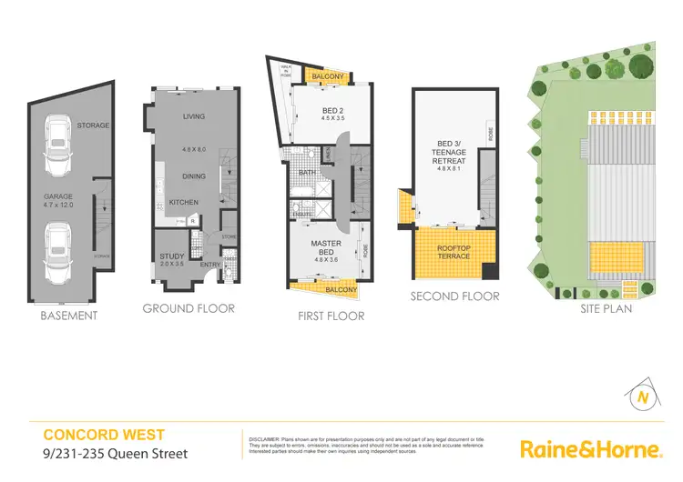 Floorplan of Homely townhouse listing, 9/231-235 Queen Street, Concord West NSW 2138