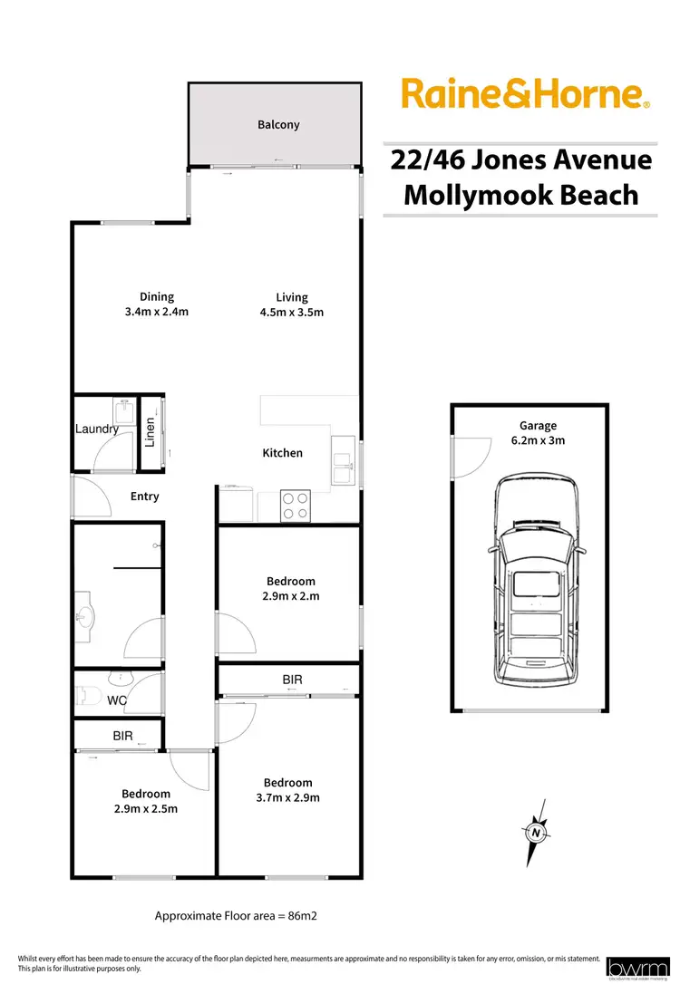 Floorplan of Homely unit listing, 22/46 Jones Avenue, Mollymook NSW 2539