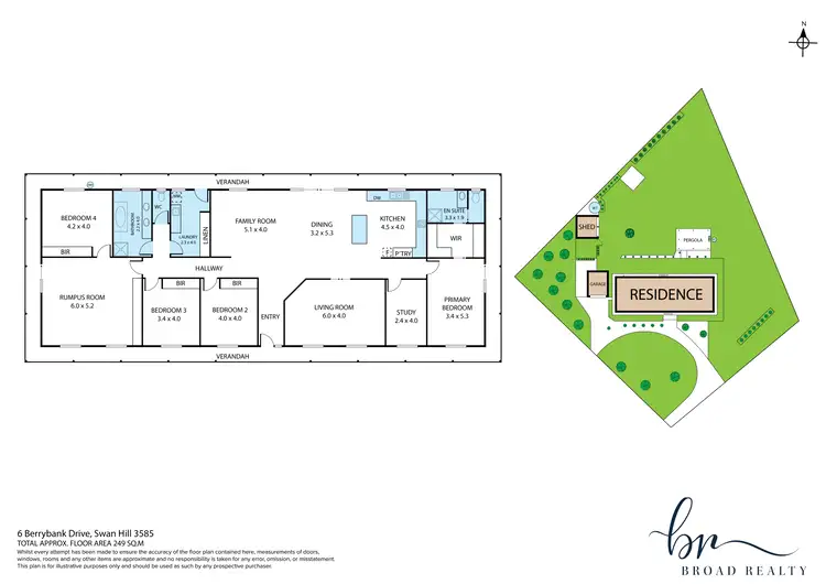 Floorplan of Homely house listing, 6 Berrybank Drive, Swan Hill VIC 3585