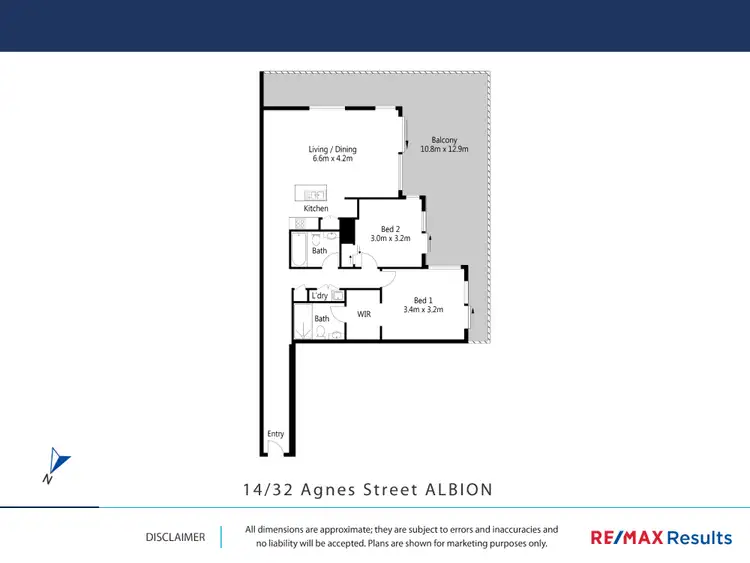 Floorplan of Homely unit listing, 14/32 Agnes Street, Albion QLD 4010
