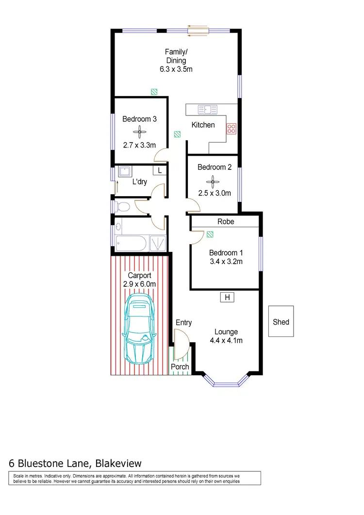 Floorplan of Homely house listing, 6 Bluestone Lane, Blakeview SA 5114