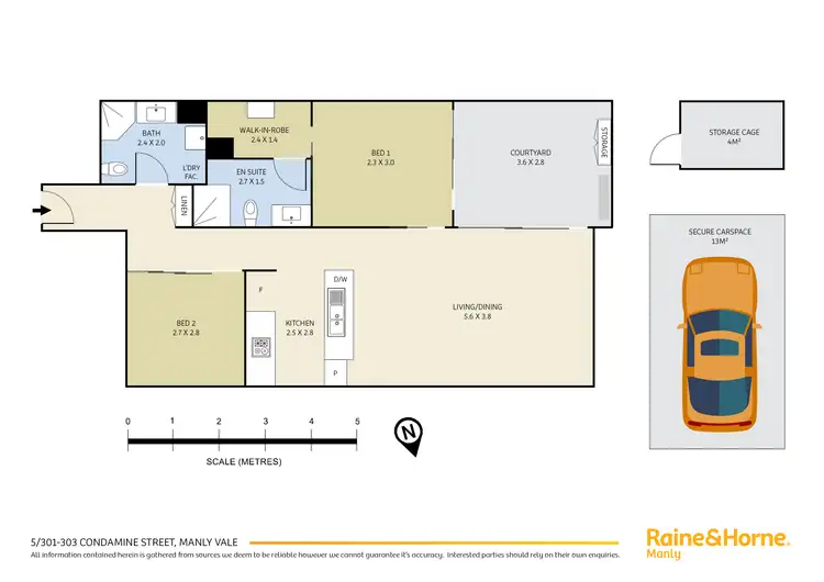 Floorplan of Homely apartment listing, 5/301-303 Condamine St, Manly Vale NSW 2093