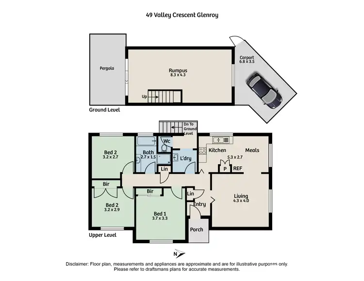 Floorplan of Homely house listing, 49 Valley Crescent, Glenroy VIC 3046