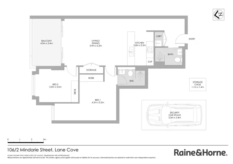 Floorplan of Homely apartment listing, 106/2 Mindarie Street, Lane Cove NSW 2066