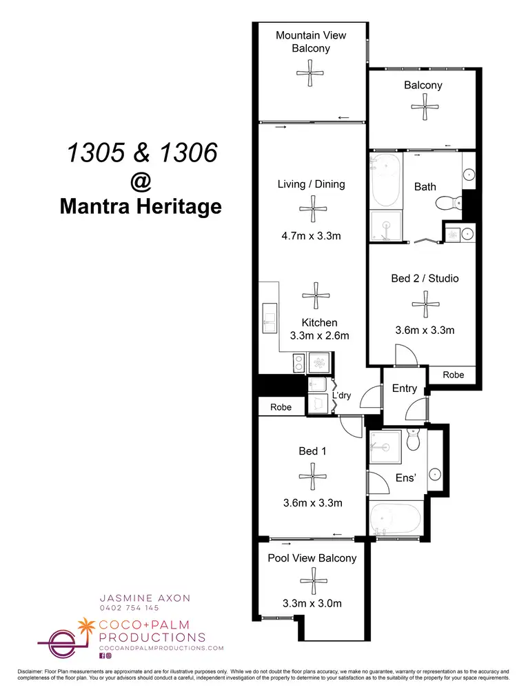 Floorplan of Homely unit listing, 12/21 Macrossan Street (1305/6 MANTRA HERITAGE), Port Douglas QLD 4877