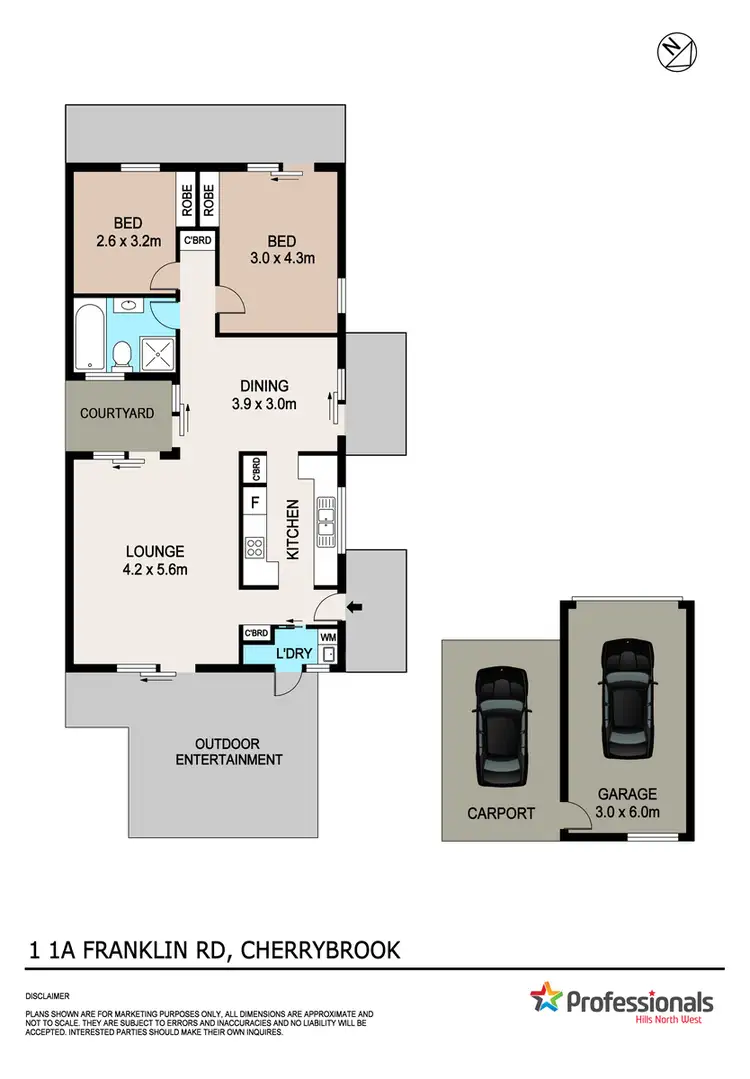 Floorplan of Homely villa listing, 1A/1 Franklin Road, Cherrybrook NSW 2126