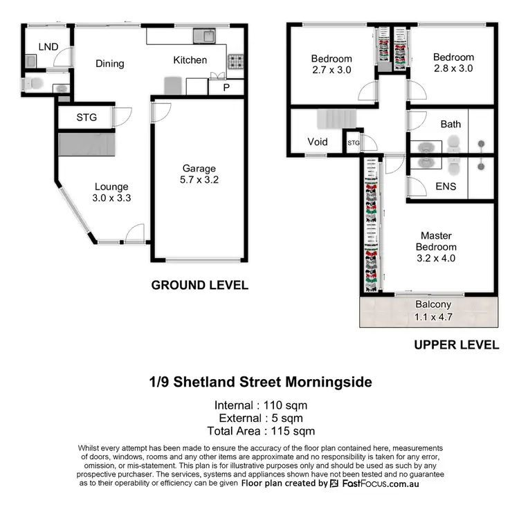 Floorplan of Homely townhouse listing, 1/9 Shetland Street, Morningside QLD 4170