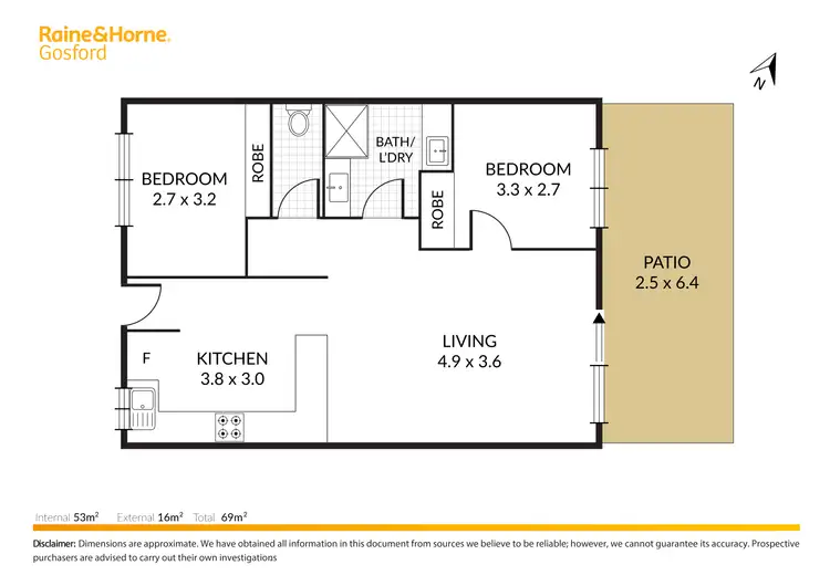 Floorplan of Homely villa listing, 3/16 Wells Street, East Gosford NSW 2250