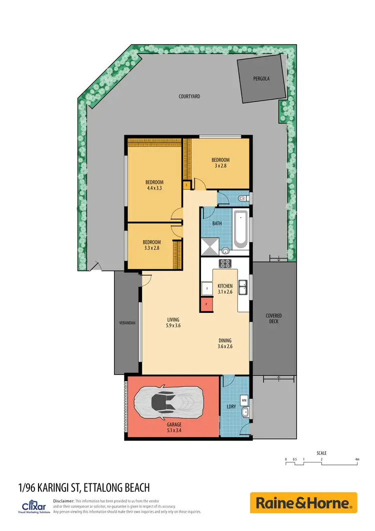 Floorplan of Homely villa listing, 1/96 Karingi Street, Ettalong Beach NSW 2257