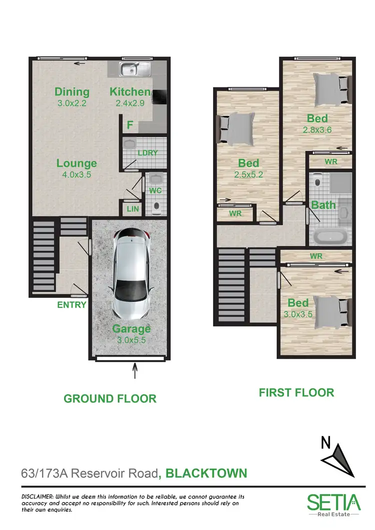 Floorplan of Homely townhouse listing, 63/173A Reservoir Road, Blacktown NSW 2148