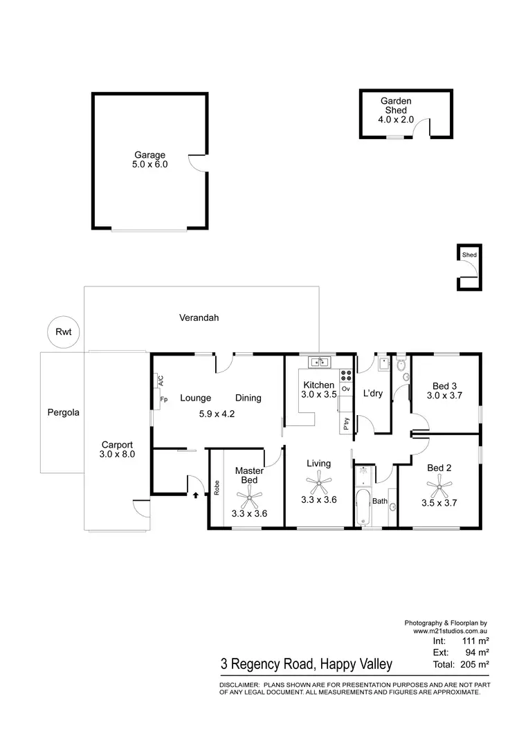 Floorplan of Homely house listing, 3 Regency Road, Happy Valley SA 5159