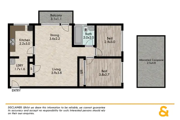 Floorplan of Homely apartment listing, 9/40-42 Putland Street, St Marys NSW 2760