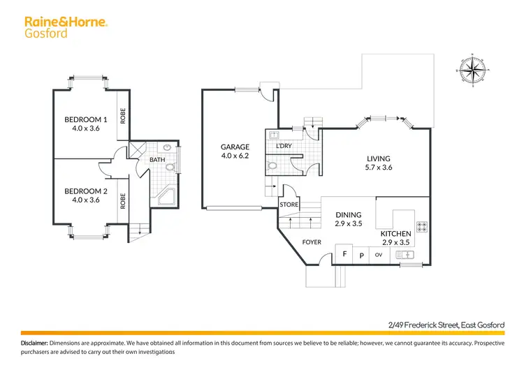 Floorplan of Homely townhouse listing, 2/49 Frederick Street, East Gosford NSW 2250