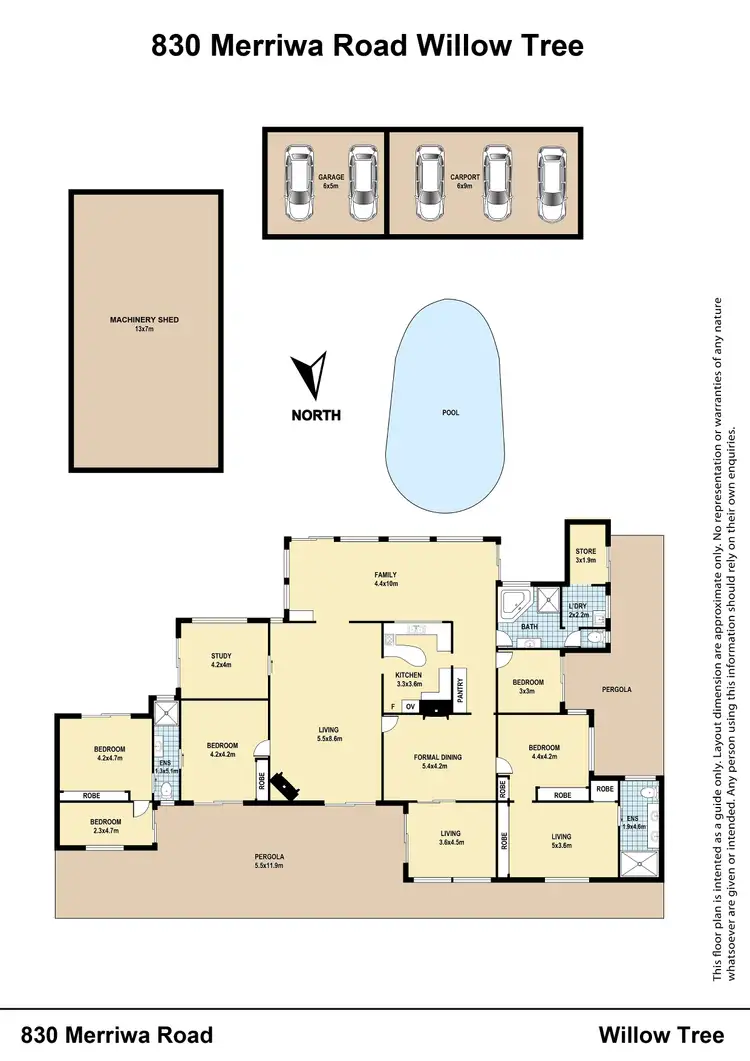 Floorplan of Homely house listing, "Warrawin" 830 Merriwa Road, Willow Tree NSW 2339