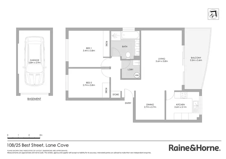 Floorplan of Homely apartment listing, 108/25 Best Street, Lane Cove NSW 2066