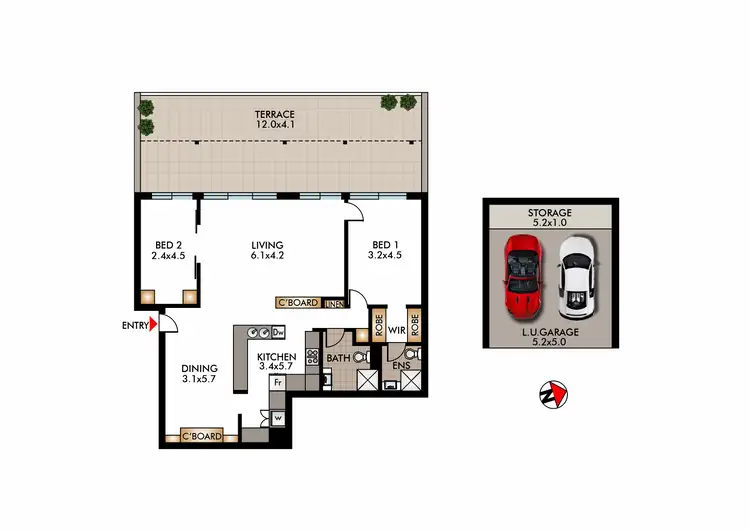 Floorplan of Homely apartment listing, 5/167-183 Brougham Street, Woolloomooloo NSW 2011