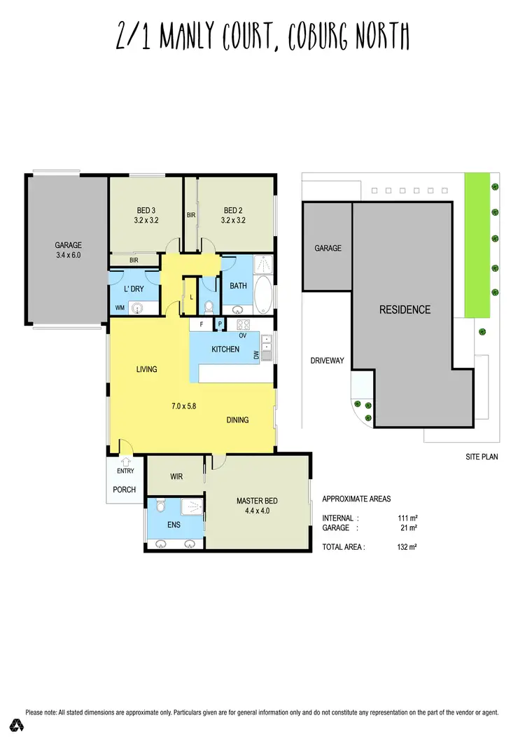 Floorplan of Homely villa listing, 2/1 Manly Court, Coburg North VIC 3058