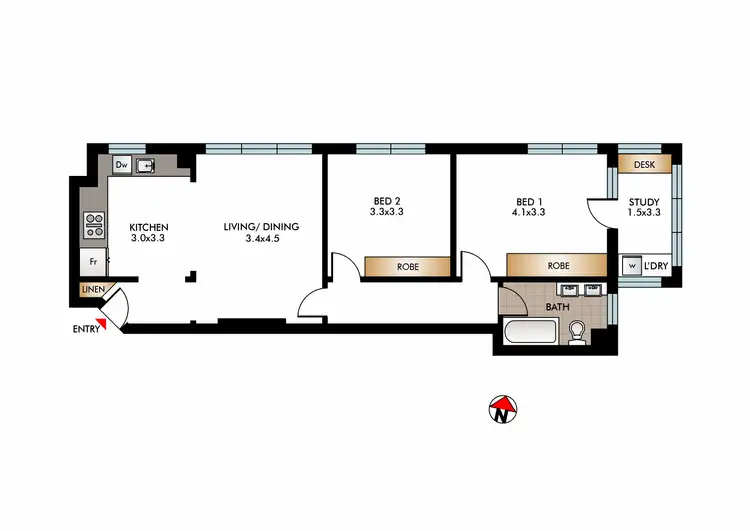 Floorplan of Homely apartment listing, 9/1 Ocean Street, Woollahra NSW 2025