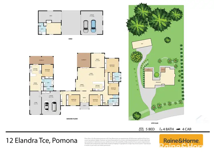 Floorplan of Homely house listing, 12 Elandra Terrace, Pomona QLD 4568