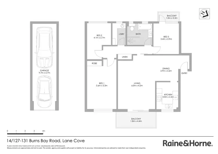 Floorplan of Homely apartment listing, 14/127 Burns Bay Road, Lane Cove NSW 2066