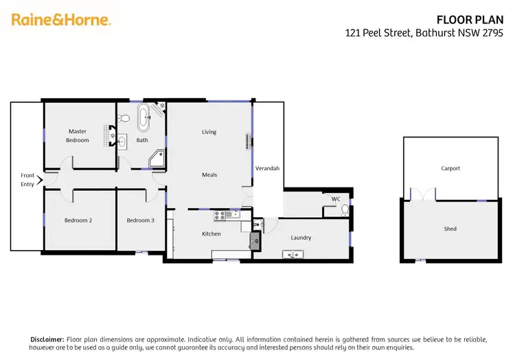 Floorplan of Homely house listing, 121 Peel Street, Bathurst NSW 2795