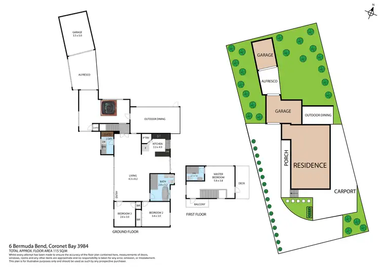 Floorplan of Homely house listing, 6 Bermuda Bend, Coronet Bay VIC 3984