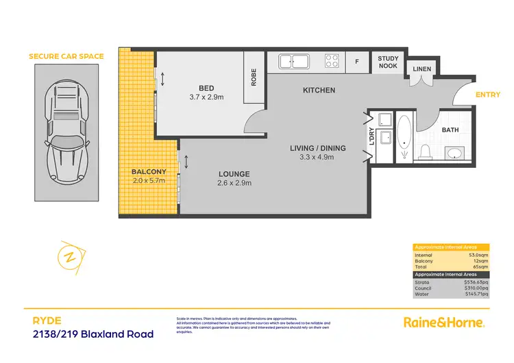 Floorplan of Homely apartment listing, 2138/219 Blaxland Road, Ryde NSW 2112