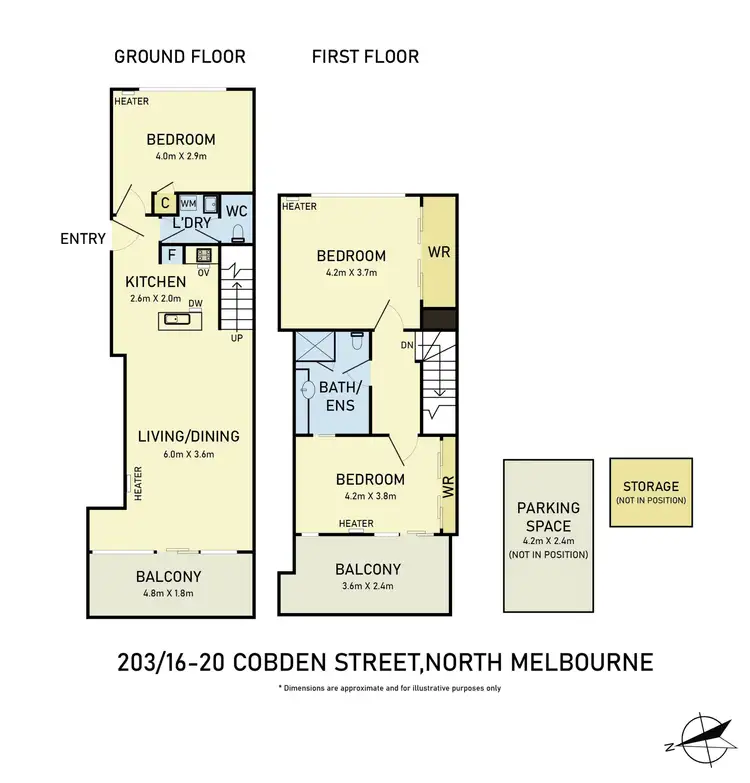 Floorplan of Homely apartment listing, 203/16-22 Cobden Street, North Melbourne VIC 3051