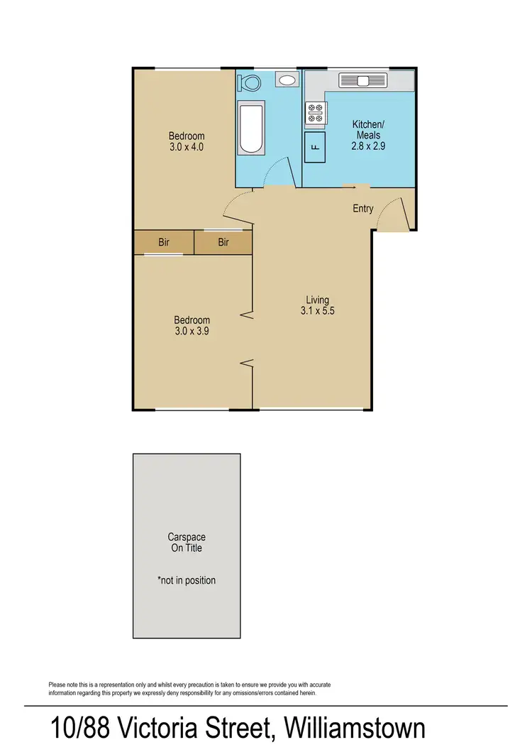 Floorplan of Homely apartment listing, 10/88 Victoria Street, Williamstown VIC 3016