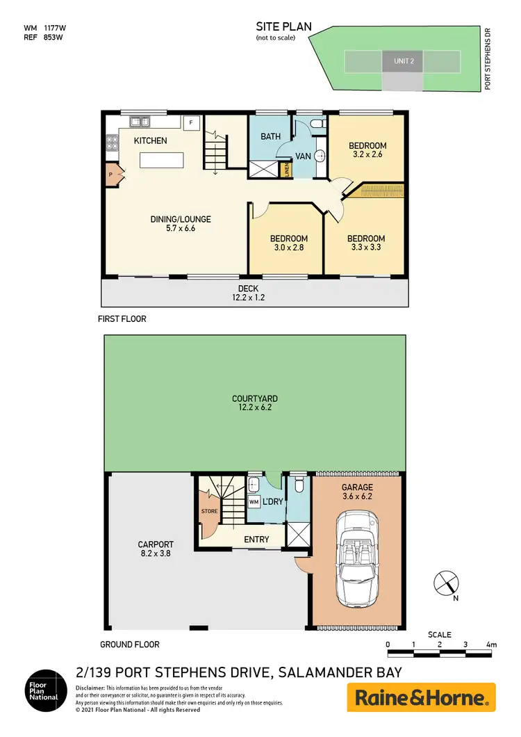Floorplan of Homely townhouse listing, 2/139 Port Stephens Drive, Salamander Bay NSW 2317