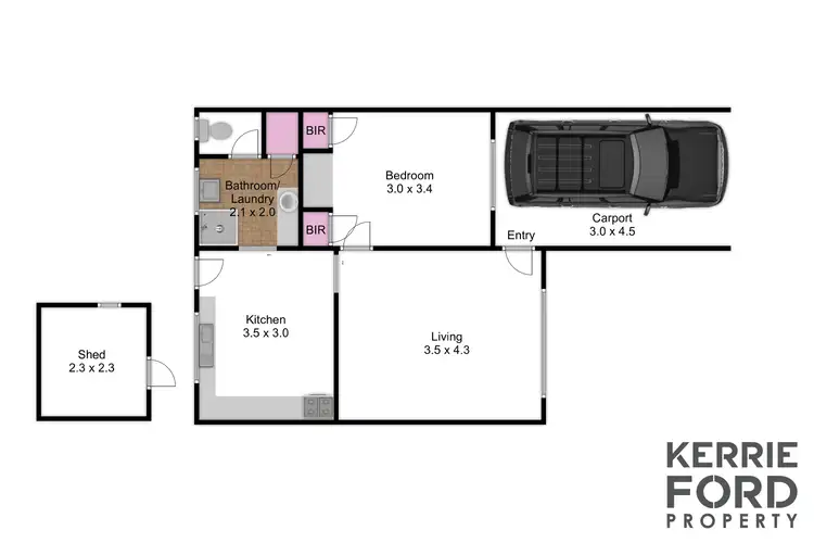 Floorplan of Homely unit listing, 1/12 Thomas Street, Traralgon VIC 3844