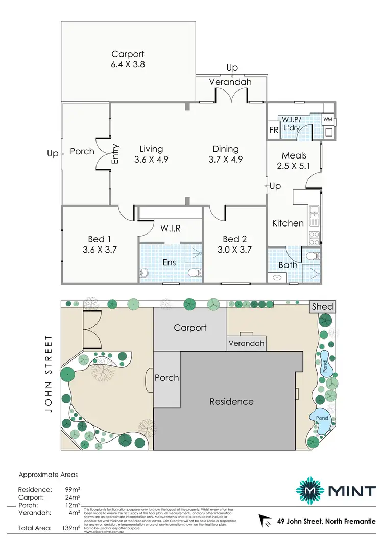 Floorplan of Homely house listing, 49a John Street, North Fremantle WA 6159