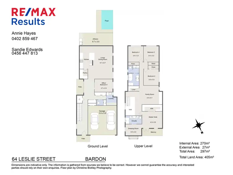 Floorplan of Homely house listing, 64 Leslie Street, Bardon QLD 4065