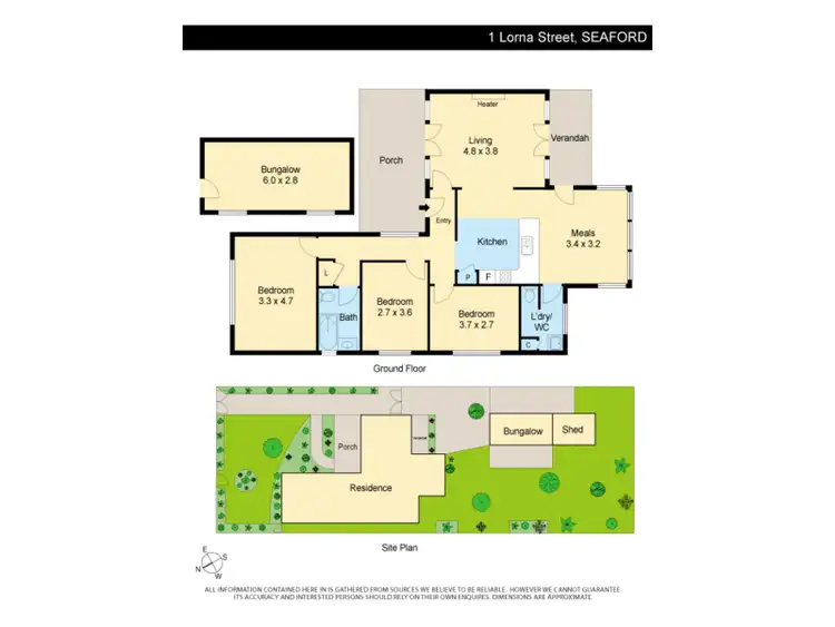 Floorplan of Homely house listing, 1 Lorna Street, Seaford VIC 3198