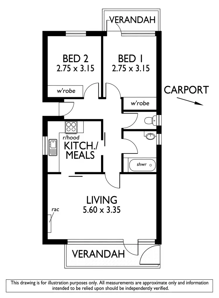 Floorplan of Homely unit listing, 10/4 Shepherds Hill Road, Bedford Park SA 5042
