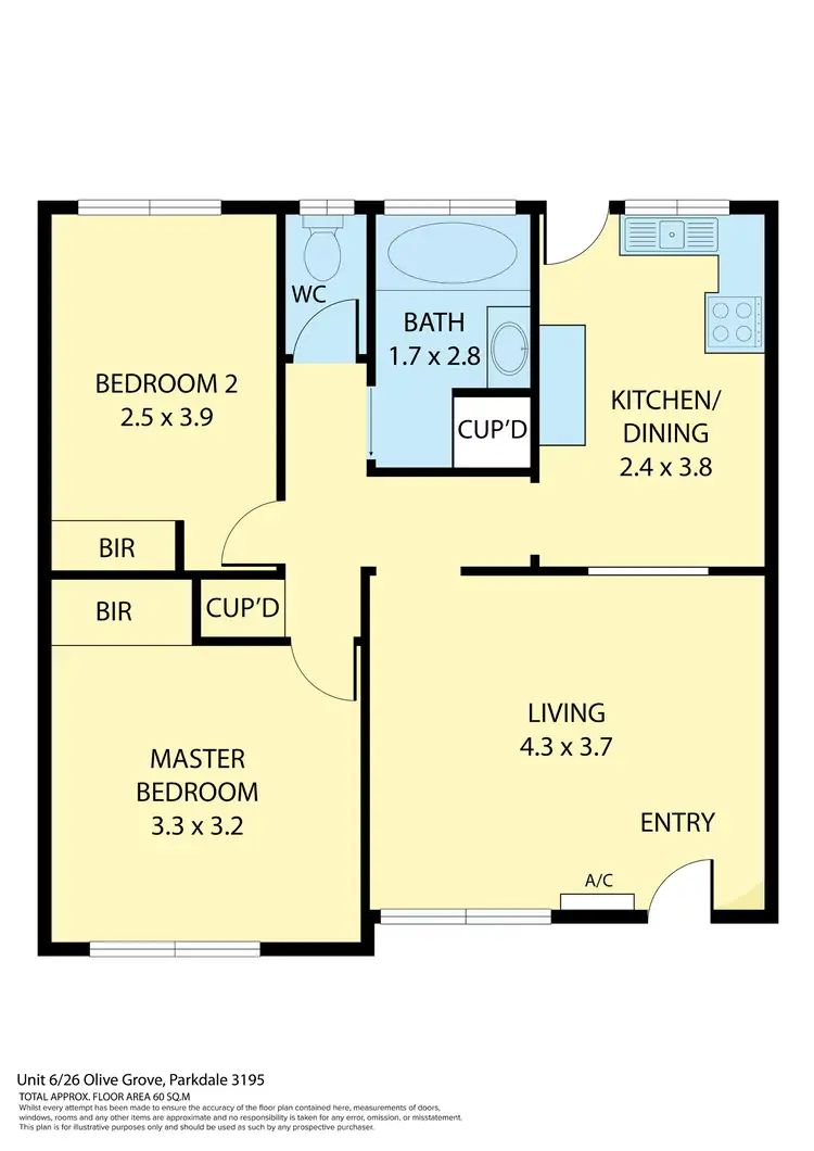 Floorplan of Homely unit listing, 6/26 Olive Grove, Parkdale VIC 3195