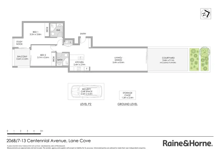 Floorplan of Homely apartment listing, 206B/7-13 Centennial Avenue, Lane Cove NSW 2066