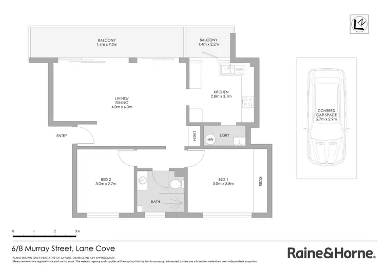 Floorplan of Homely apartment listing, 6/8 Murray Street, Lane Cove NSW 2066