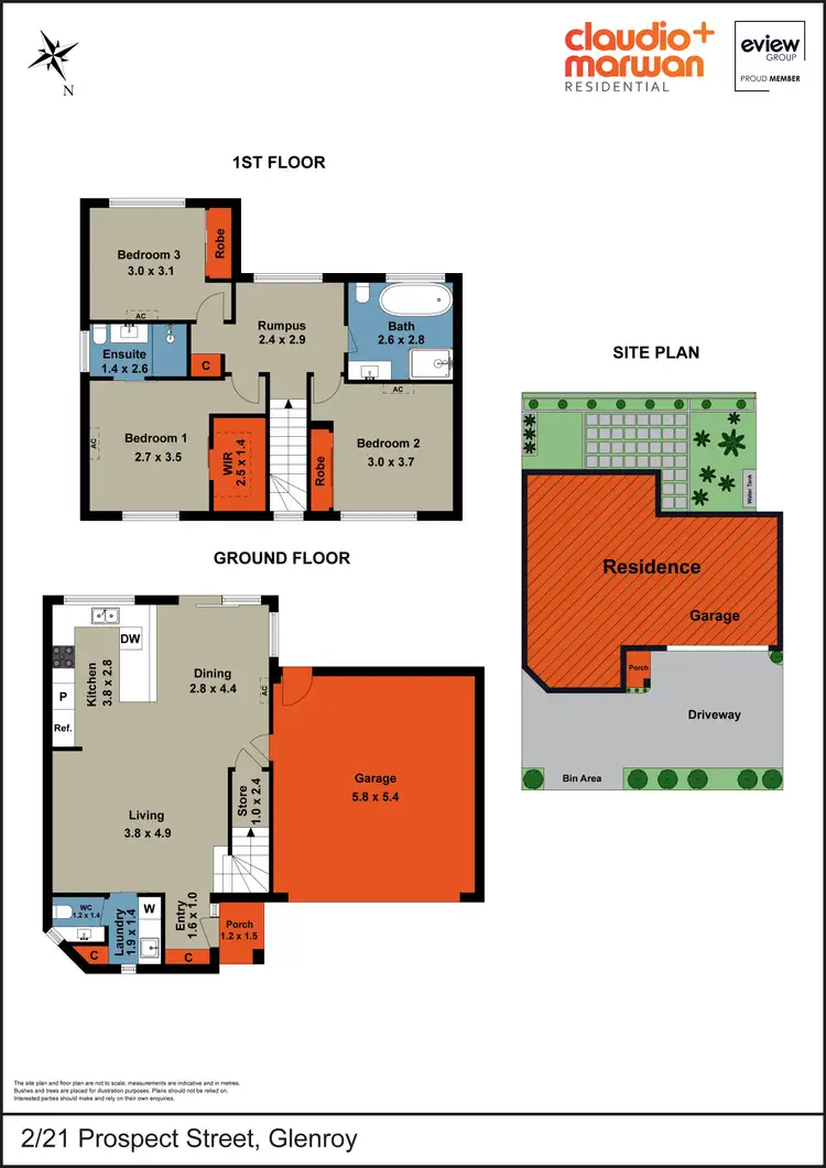 Floorplan of Homely townhouse listing, 2/21 Prospect Street, Glenroy VIC 3046