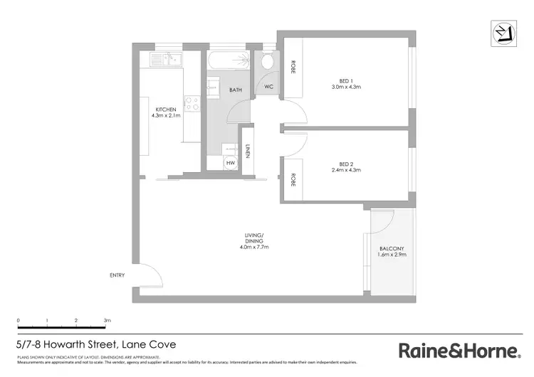 Floorplan of Homely apartment listing, 5/7-8 Howarth Road, Lane Cove NSW 2066