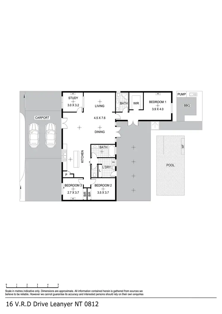 Floorplan of Homely house listing, 16 V.R.D Drive, Leanyer NT 812