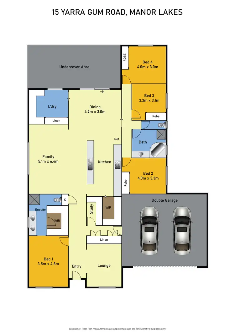 Floorplan of Homely house listing, 15 Yarra Gum Road, Manor Lakes VIC 3024