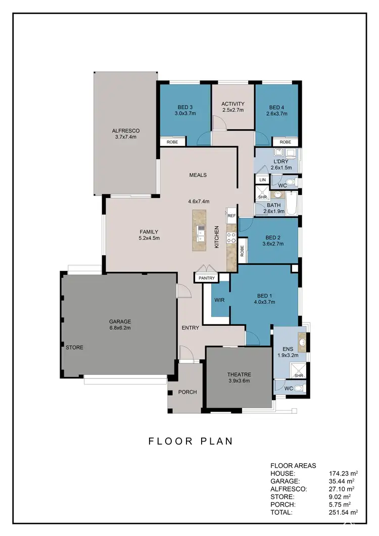 Floorplan of Homely house listing, 5 Wimbin Way, Byford WA 6122